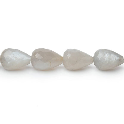 7-10mm Gray Moonstone Straight Drill Tear Drop 7.25 in 20 Beads