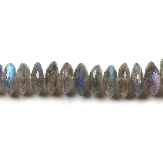 7-9mm Labradorite German Faceted Rondelle Beads 16 inch 111 pieces