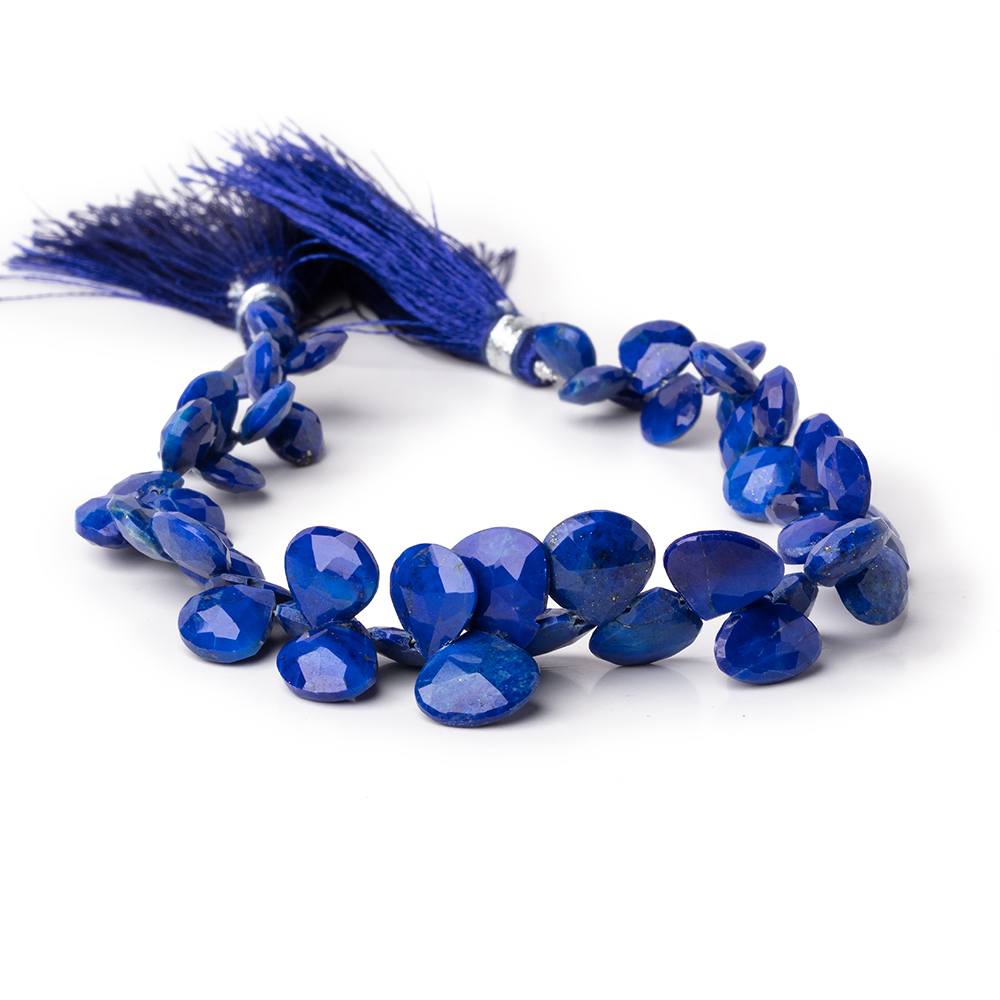 7-10mm Lapis Lazuli Faceted Heart Beads 8 inch 50 pieces