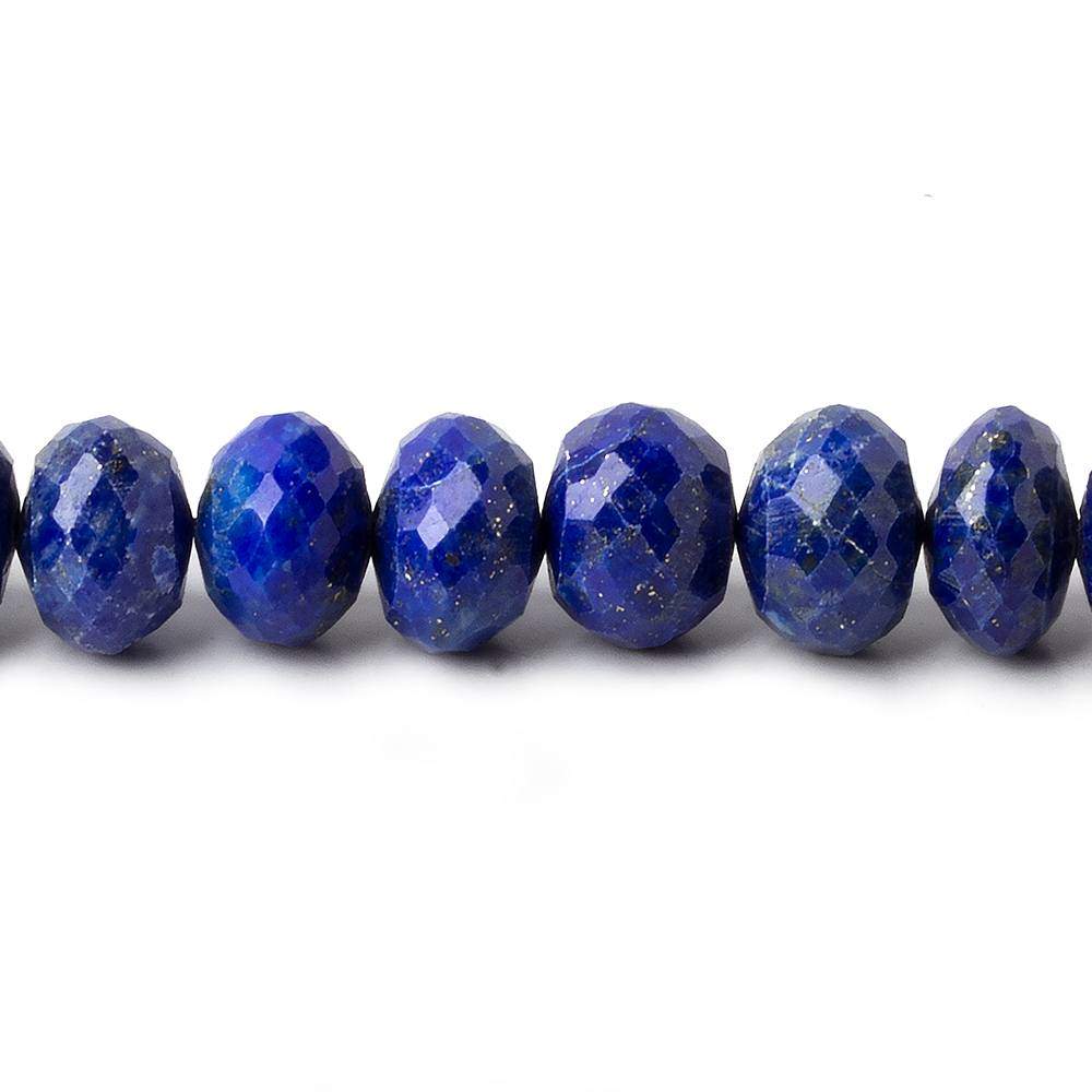 9mm Lapis Lazuli Faceted Rondelles 7.5 inch 31 pieces