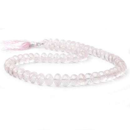 7-10mm Rose Quartz faceted rondelle beads 16 inch 62 pieces AA