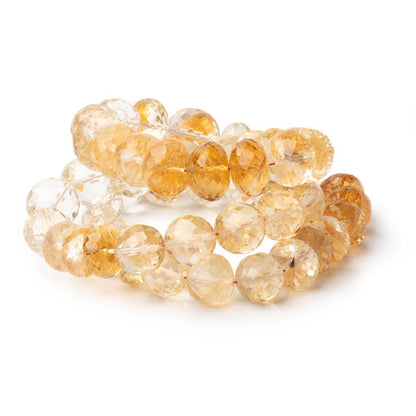 7-10mm Shaded Citrine Faceted Rondelle & Round 16 inch 52 Beads