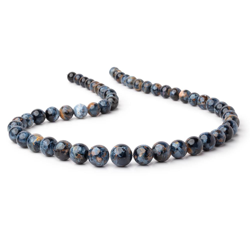 7-11.5mm Pietersite Plain Round Beads 18 inch 53 pieces AAA