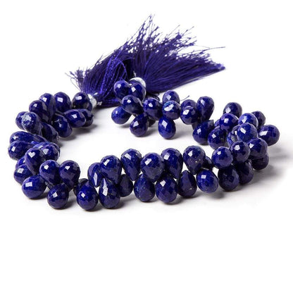 7-11mm Lapis Lazuli Bead Tear Drop Briolette 8 inch 45 pieces