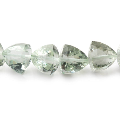 7-11mm Prasiolite Straight Drilled Trillion Beads 16 inch 50 pieces