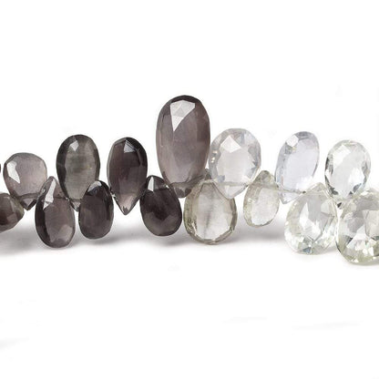 7-11mm  Silimanite Faceted Pears 7.75 inch 67 pieces