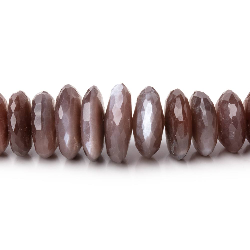 7-12mm Chocolate Moonstone German Faceted Rondelles 16 inch 109 Beads