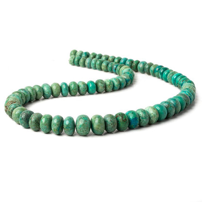 7-12mm Chrysocolla plain rondelle beads 18 inches 77 pieces A