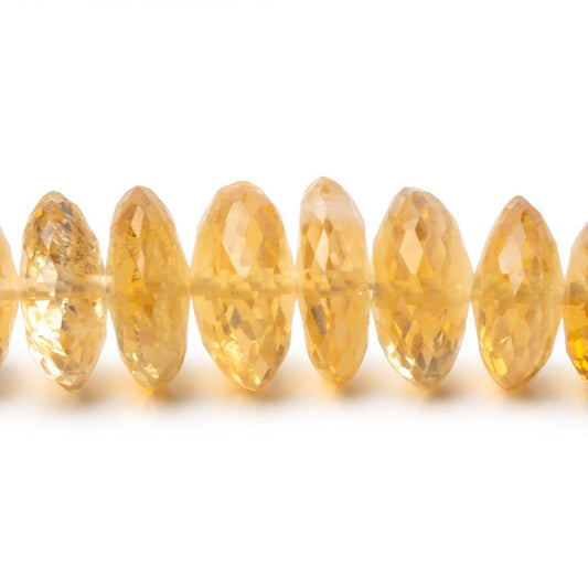 7-12mm Citrine German Faceted Rondelle 16 inch 105 Beads AA