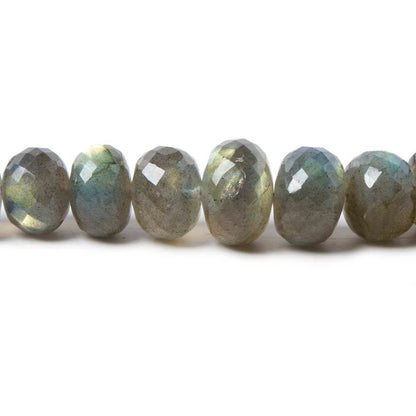 7-12mm Labradorite Faceted Rondelle 16 Inch 92 pieces