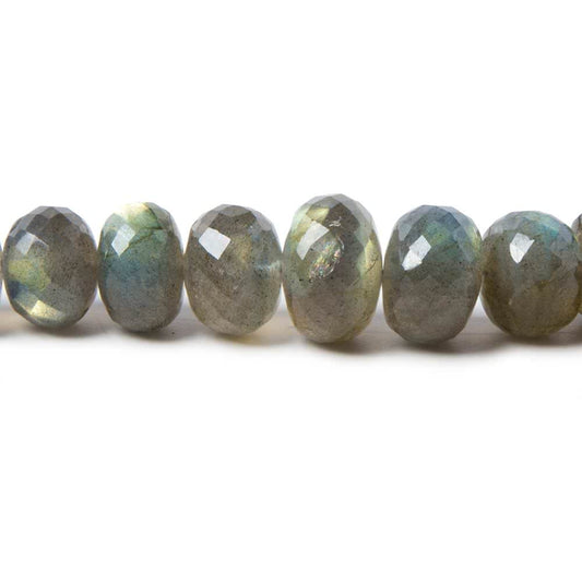7-12mm Labradorite Faceted Rondelle 16 Inch 92 pieces