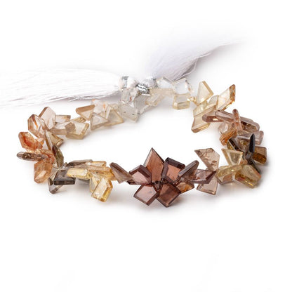 7-12mm Multi Color Golden Zircon Faceted Freeform 7.5 inch 72 Beads AAA