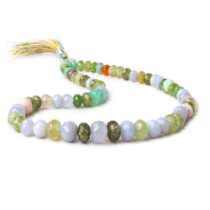 7-12mm Multi-gemstone Faceted Rondelle Beads 16 inch 67 pieces