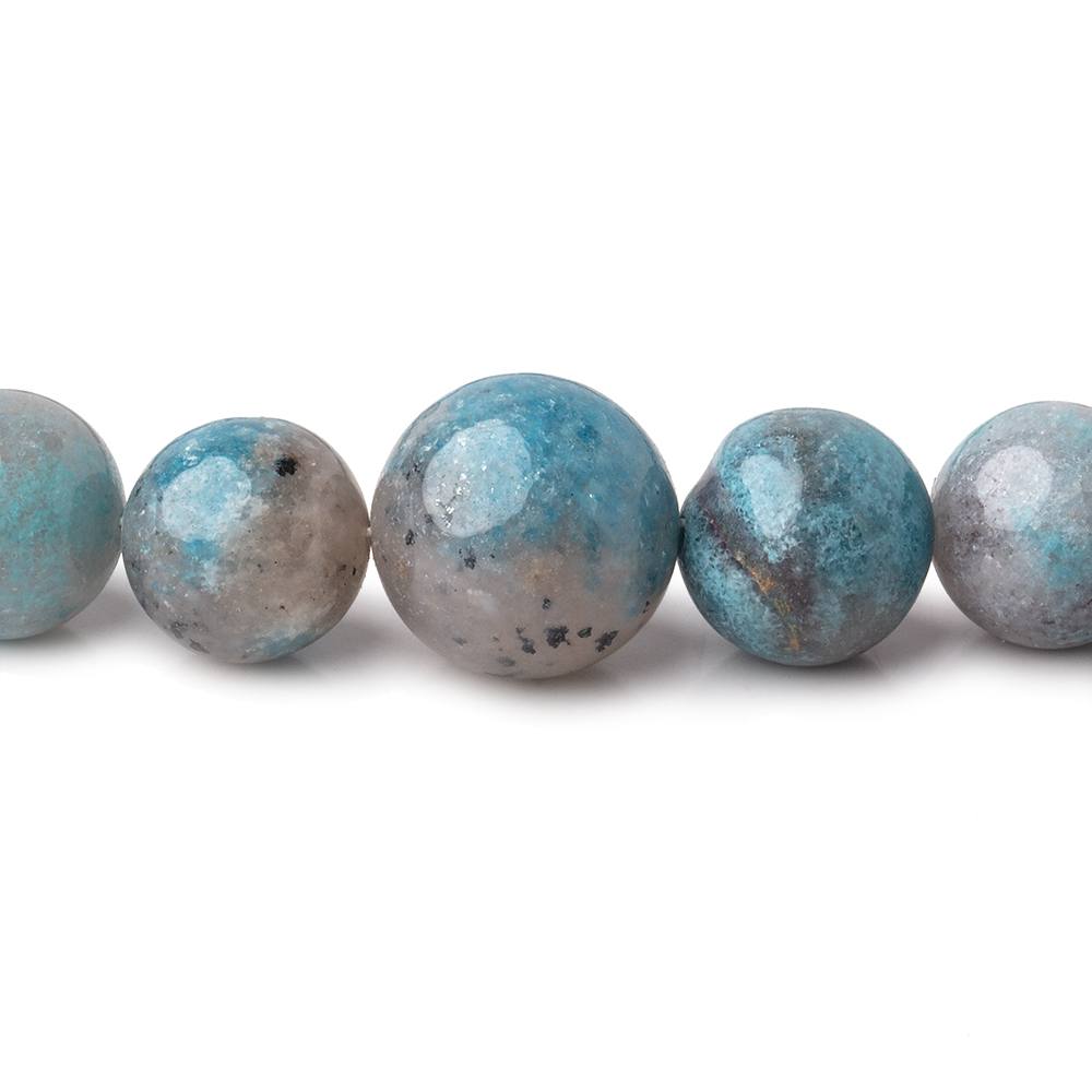 7-12mm Rare Paraiba Quartz Plain Round Beads 17.75 inch 56 pieces AAA