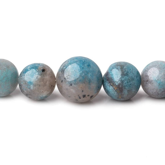 7-12mm Rare Paraiba Quartz Plain Round Beads 17.75 inch 56 pieces AAA