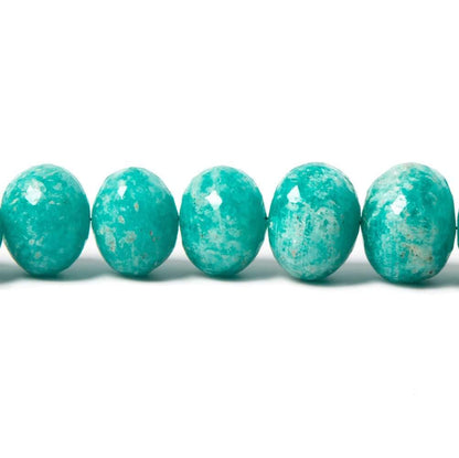 7 - 11mm Amazonite Faceted Rondelle Beads 55 pieces