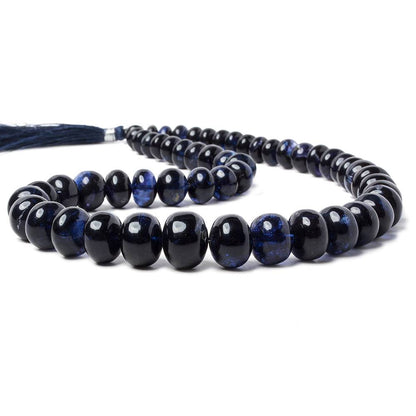 7-13mm Dark Blue Fluorite Plain Rondelle Beads 16 inch 54 pieces