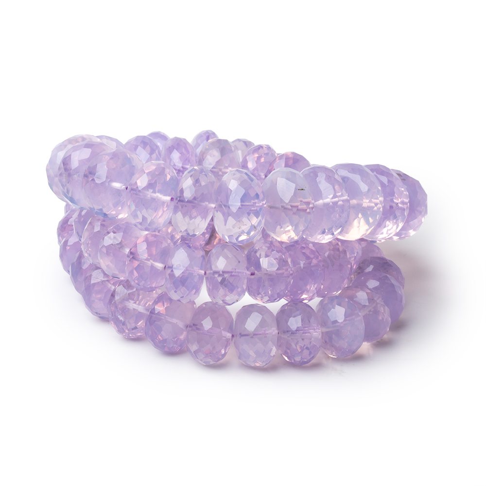 7-13mm Lavender Quartz Faceted Rondelle Beads 16 inch 65 pieces AAA