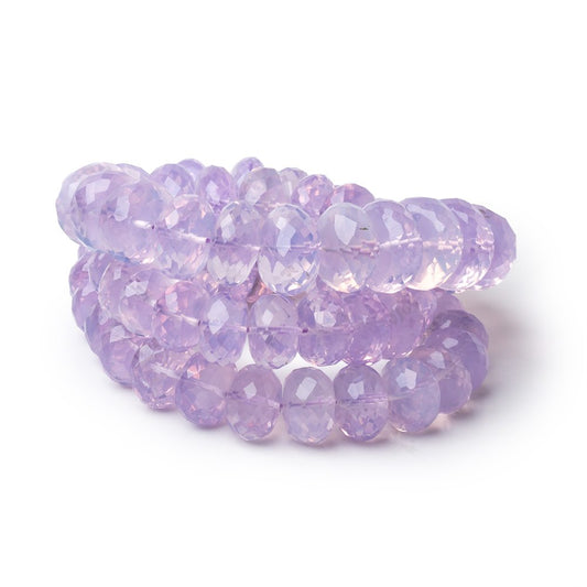 7-13mm Lavender Quartz Faceted Rondelle Beads 16 inch 65 pieces AAA