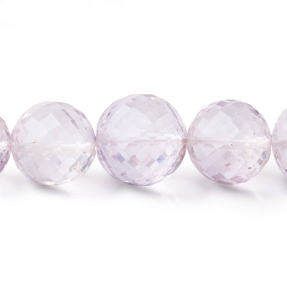 7-13mm Pink Amethyst Faceted Round Beads 16 inch 42 pieces AA