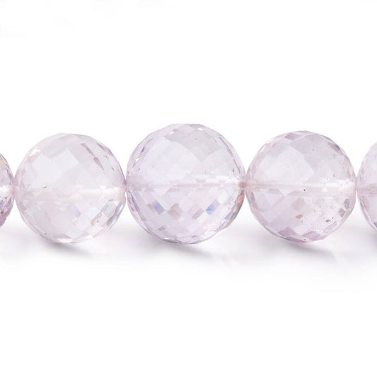 7-13mm Pink Amethyst Faceted Round Beads 16 inch 42 pieces AA