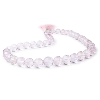 7-13mm Pink Amethyst Faceted Round Beads 16 inch 42 pieces AA