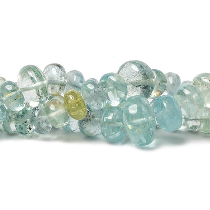 7-14mm Aquamarine and Helidore Plain Rondelle Lot of 3 Strands 279 Beads