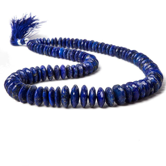 7-14mm Lapis Lazuli German Faceted Rondelle Beads 16 inch 105 pieces