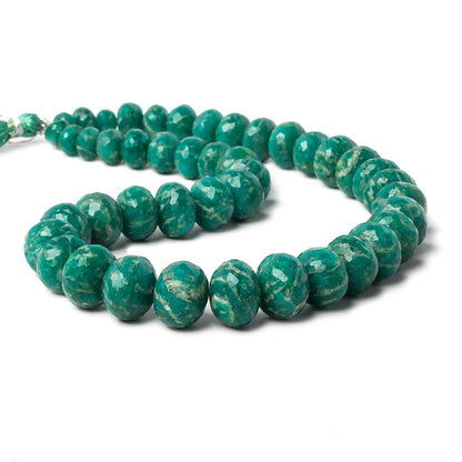 7-14mm Russian Amazonite faceted rondelle beads 15 inch 44 pieces A