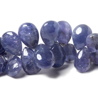 7-15mm Tanzanite Beads Plain Pears, A Quality 8.25 inch 62 pieces