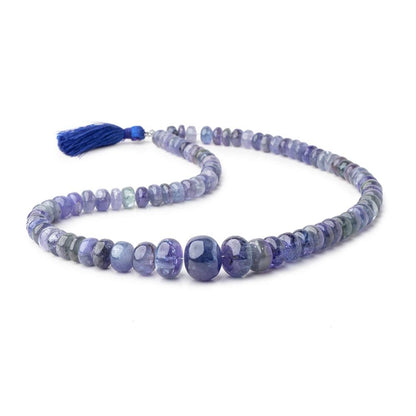 7-15mm Tanzanite Plain Rondelle Beads 18 inch 84 pieces A