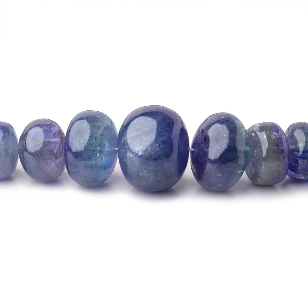 7-15mm Tanzanite Plain Rondelle Beads 18 inch 84 pieces A