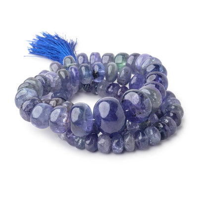 7-15mm Tanzanite Plain Rondelle Beads 18 inch 84 pieces A