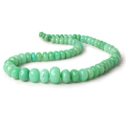 7-17mm Chrysoprase Faceted Rondelle Beads 18 inch 66 pieces AA Grade