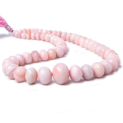 7-20mm Pink Peruvian Opal Faceted Rondelle Beads 18 inch 55 pieces