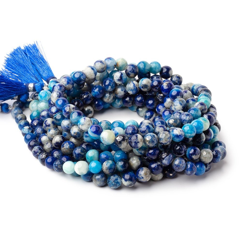 7-7.5mm Afghanite Plain Round Beads 18 inch 62 pieces AA