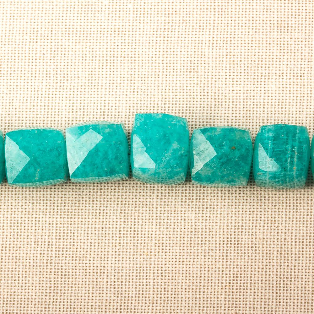 7-7.5mm Amazonite faceted cube beads 5.75 inch 20 pieces