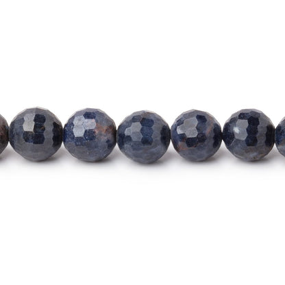 7-7.5mm Blue Sapphire Faceted Round 7 inch 23 Beads