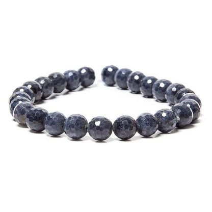 7mm Blue Sapphire faceted rounds 7.5 inch 27 beads