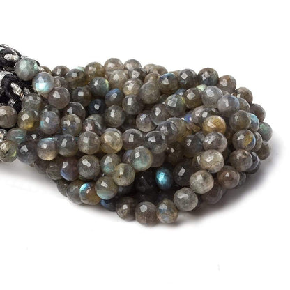 7-7.5mm Labradorite faceted round beads 8 inch 28 pieces A