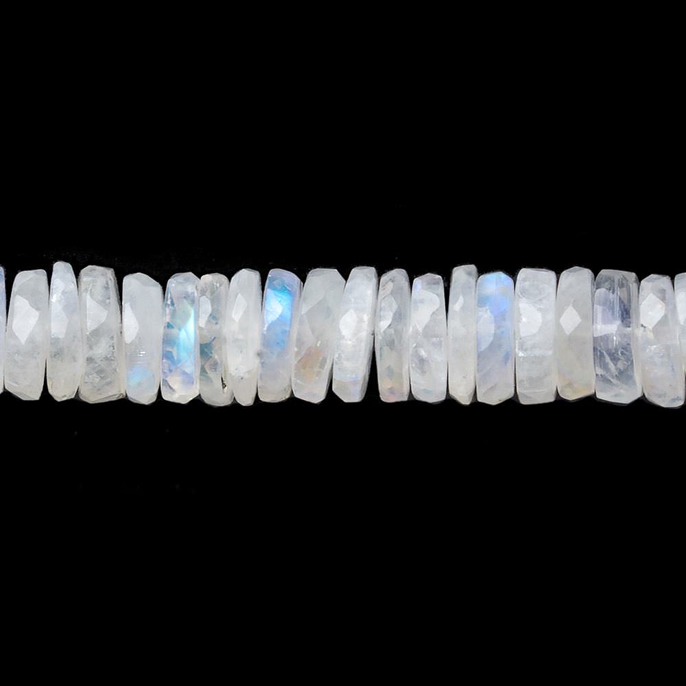7-7.5mm Rainbow Moonstone faceted heshi beads 8 inch 95 pieces