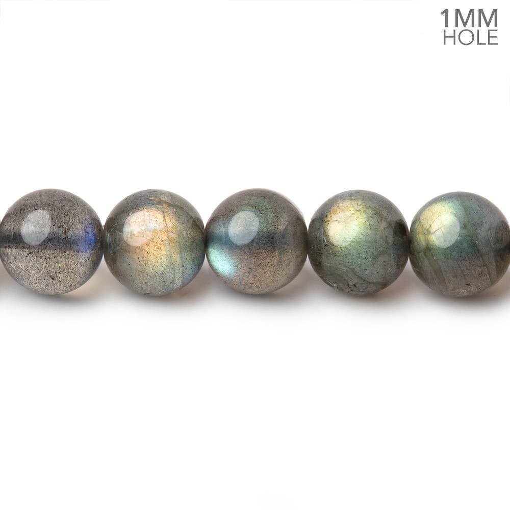 7-8.5mm Labradorite Plain Round Beads 16 inch 48 pieces 1mm hole