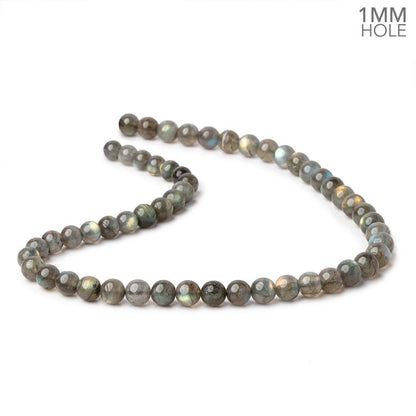 7-8.5mm Labradorite Plain Round Beads 16 inch 48 pieces 1mm hole
