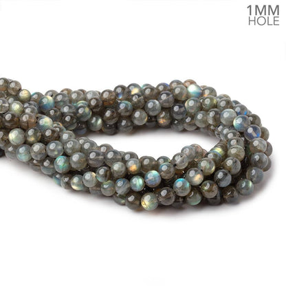 7-8.5mm Labradorite Plain Round Beads 16 inch 48 pieces 1mm hole