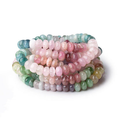 7-8mm Afghani Tourmaline Plain Rondelle 19 inch 96 Beads A