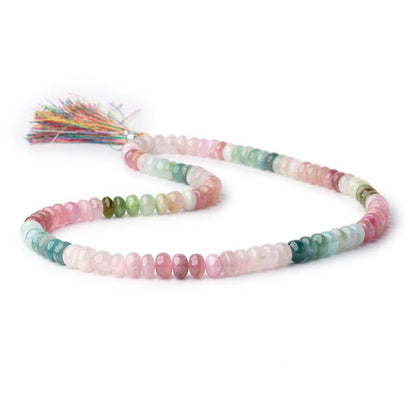 7-8mm Afghani Tourmaline Plain Rondelle 19 inch 96 Beads A