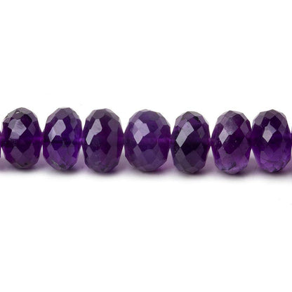 7-8mm Amethyst Faceted Rondelle beads 8.5 inch 40 pieces