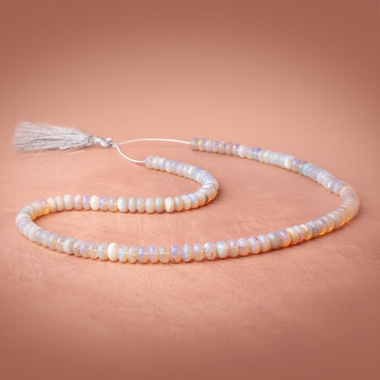 7-8mm Australian Opal Plain Rondelle Beads 20 inch 112 pieces AA