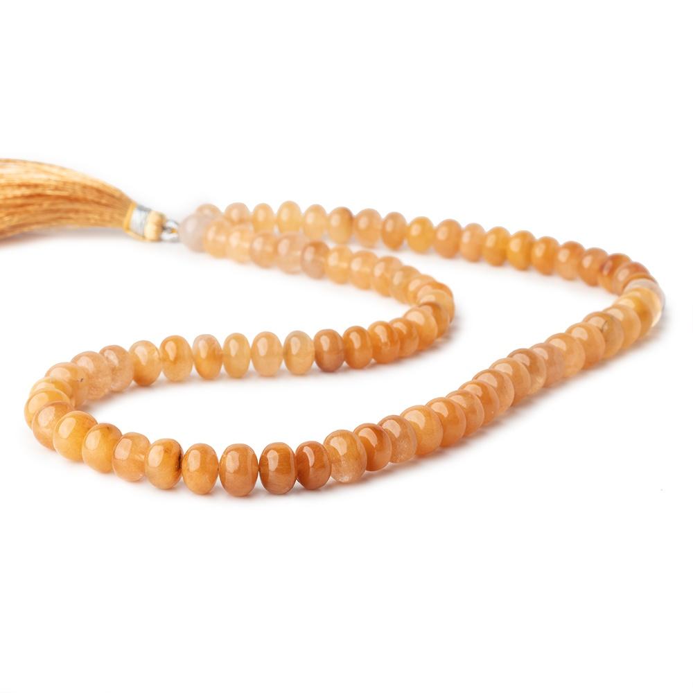 7-8mm Butterscotch Rutilated Quartz Plain Rondelle Beads 16 inch 76 pieces