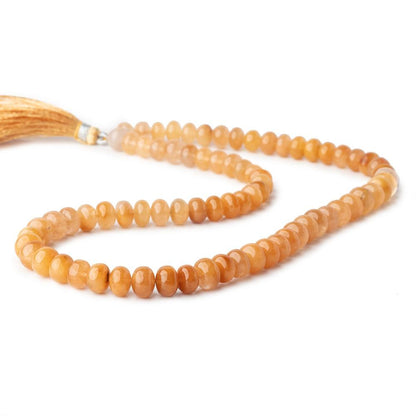 7-8mm Butterscotch Rutilated Quartz Plain Rondelle Beads 16 inch 76 pieces